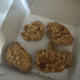 Inedible Burnt 5 Piece Crispy Chicken Nuggets Inedible Burnt 5 Piece Crispy Chicken Nuggets