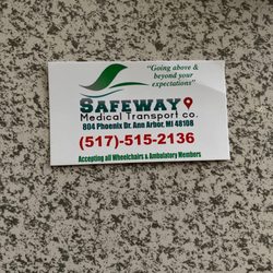 Safeway Medical Transport - Business card