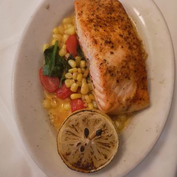 Ruth's Chris Steak House - Atlantic salmon with corn and spinach - Steakhouses Near Me - Markham, Ontario