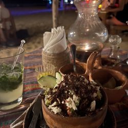 Boca Del Mar - Guacamole Oaxacan (guac topped with cheese and crickets)