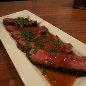 La Boca - Local Flat-Iron Steak with Smoked Sea Salt Caramel - Tapas Bars Near Me - Santa Fe, New Mexico La Boca - Local Flat-Iron Steak with Smoked Sea Salt Caramel - Tapas Bars Near Me - Santa Fe, New Mexico