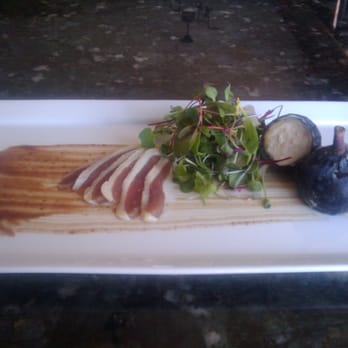 Maple Ave Restaurant - One of their specials. . .hopefully it becomes a permanent. Fig stuffed with foie gras, micro greens salad, duck proscuitto - New American Near Me - Vienna, Virginia