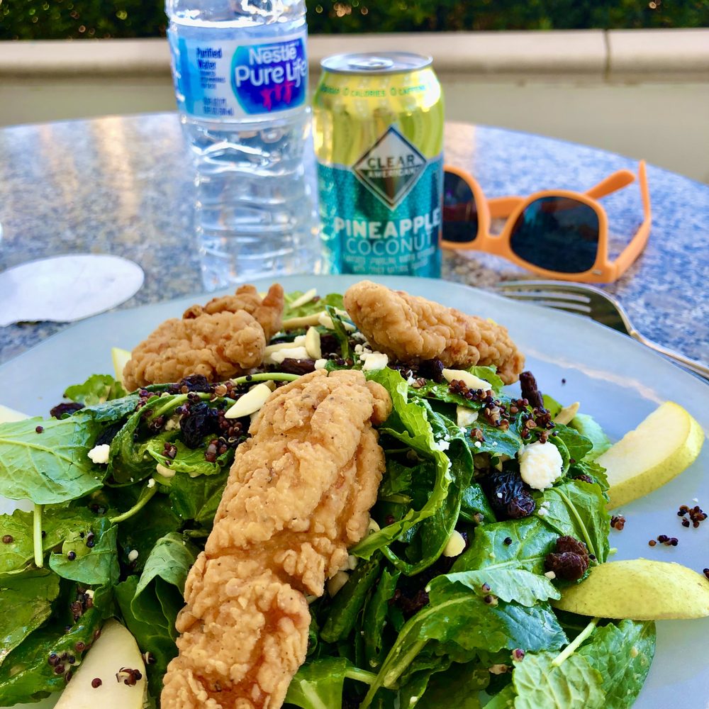 Aqua - Super Food Salad with fry chicken - Seafood Near Me - Tampa, Florida Aqua - Super Food Salad with fry chicken - Seafood Near Me - Tampa, Florida