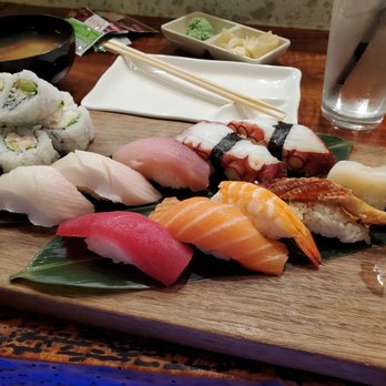 Arigato Sushi - 10 pc nigiri + CA roll deluxe combo (modified for me and my affinity for octopus). A lot of fish! - Sushi Bars Near Me - Gold River, California Arigato Sushi - 10 pc nigiri + CA roll deluxe combo (modified for me and my affinity for octopus). A lot of fish! - Sushi Bars Near Me - Gold River, California