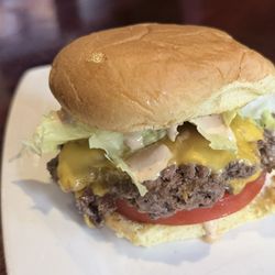 Ok wow - the best burger in St J is at a Mexican joint! They're doing an In-N-Out style griddled double cheeseburger special on Saturdays!