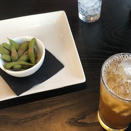 Edamame and the house iced tea.