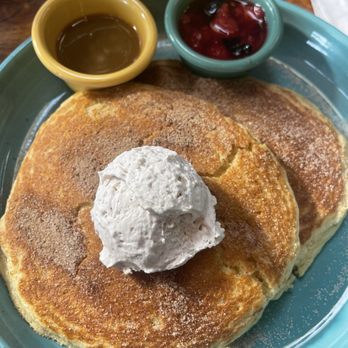 Tower Cafe - Santa Fe Blueberry Cornmeal Pancakes (churro style) - Breakfast & Brunch Near Me - Sacramento, California Tower Cafe - Santa Fe Blueberry Cornmeal Pancakes (churro style) - Breakfast & Brunch Near Me - Sacramento, California