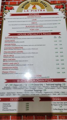 Menu photo 1 La Pietra Woodfired Pizza Cooper, TX