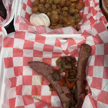 Wiley's Championship BBQ - Fried Okra & Sausage - Barbeque Near Me - Savannah, Georgia Wiley's Championship BBQ - Fried Okra & Sausage - Barbeque Near Me - Savannah, Georgia