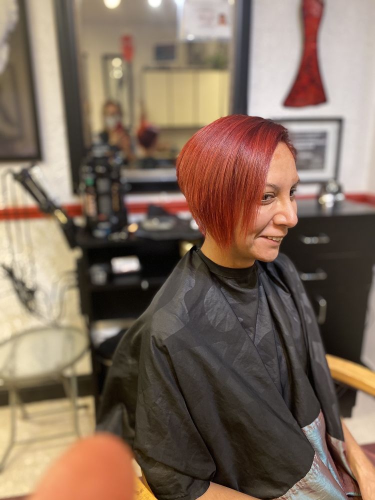Designing Women's Hair Salon and barbershop Logo