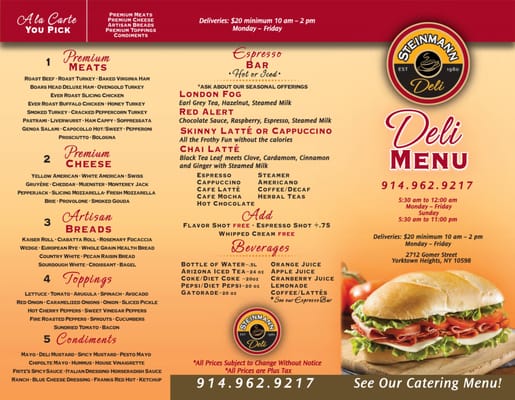 Menu photo 4 Steinmann Deli Yorktown Heights, NY Menu photo 4 Steinmann Deli Yorktown Heights, NY