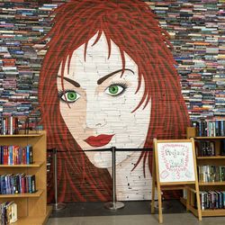 Antiques Village - Cool mural in the book area