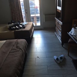 Cold floor, mismatched furniture bed headboard comes apart from mattress side door lock is a crap shoot! Ac busted no cable