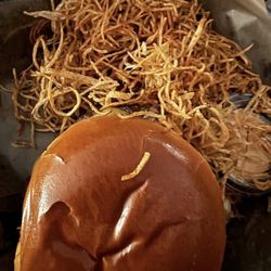 Burger & playground fries (thin & crispy)