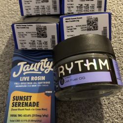 KushMart - Live rosin - jaunty / Top Shelf Rythm / 4 grams of concentrate mendo breathe ,cookie kush , Larry burger