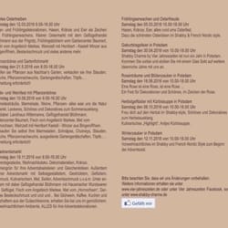 Vier Jahreszeiten - Jahresflyer mit Veranstaltungen