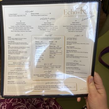 Echo & Rig - Bar menu - Steakhouses Near Me - Henderson, Nevada
