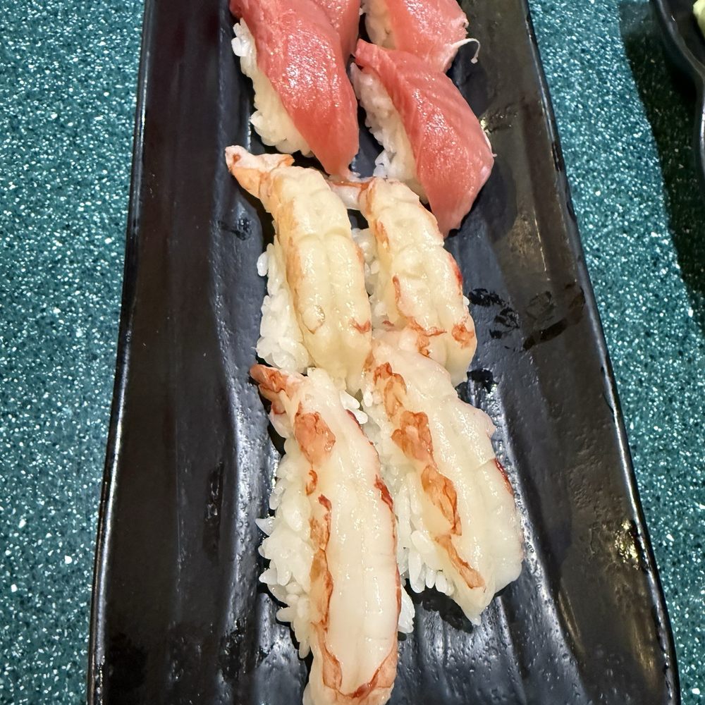Sushi Mon - Bluefin tuna and Sweet Shrimp Nigiri Sushi - Japanese Near Me - Las Vegas, Nevada Sushi Mon - Bluefin tuna and Sweet Shrimp Nigiri Sushi - Japanese Near Me - Las Vegas, Nevada