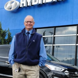 Sunbury Motor - Salesperson, Mike Defeo in front of SMC Hyundai at our North 4th Street auto plaza.