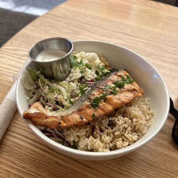 Tender Greens - pacific bowl with grilled salmon - Salad Near Me - Irvine, California Tender Greens - pacific bowl with grilled salmon - Salad Near Me - Irvine, California