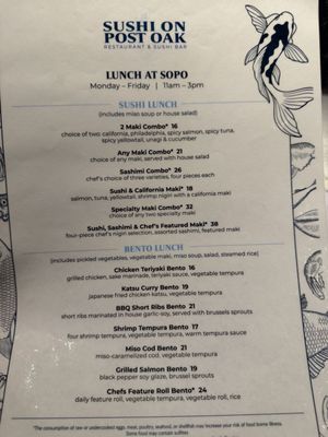 Menu photo 1 Sushi On Post Oak Houston, TX Menu photo 1 Sushi On Post Oak Houston, TX