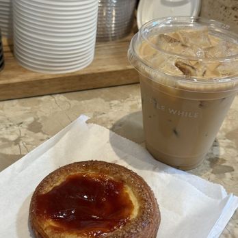 Little While - Guava Cream Cheese Pastry and Pandan Earl Grey Latte - Coffee & Tea Near Me - San Diego, California Little While - Guava Cream Cheese Pastry and Pandan Earl Grey Latte - Coffee & Tea Near Me - San Diego, California