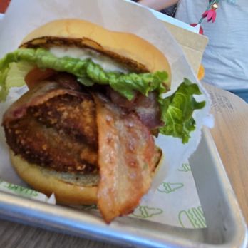 Shake Shack Concord Mills - Portobello mushroom patty burger with bacon - Fast Food Near Me - Concord, North Carolina
