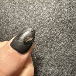 Allure Nails - The "fixed" thumb the next day.