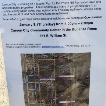 Prison Hill Recreation Area - Open House notice. - Parks Near Me - Carson City, Nevada Prison Hill Recreation Area - Open House notice. - Parks Near Me - Carson City, Nevada