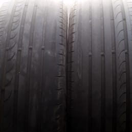 LR and RR tires, less than 3,000 miles after US Tires 4 wheel Alignment. LR and RR tires, less than 3,000 miles after US Tires 4 wheel Alignment.