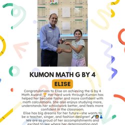 Kumon Math and Reading Center of Fountain Valley - West - Elise - G by 4 Math
