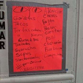 Taqueria Cedral - Lunch menu and phone number to call and order ahead - Food Trucks Near Me - Houston, Texas