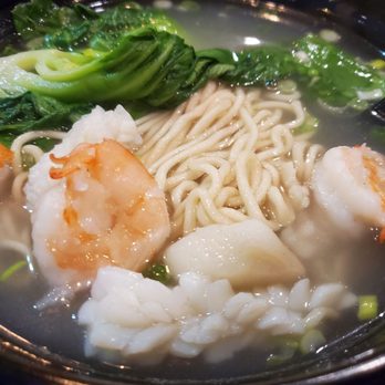 Noodle Man - Seafood noodle soup: shrimp, squid, scallops, crabmeat, bokchoy, scallion; sadly, no crabmeat found in my order. #notramen - Chinese Near Me - Chesapeake, Virginia Noodle Man - Seafood noodle soup: shrimp, squid, scallops, crabmeat, bokchoy, scallion; sadly, no crabmeat found in my order. #notramen - Chinese Near Me - Chesapeake, Virginia