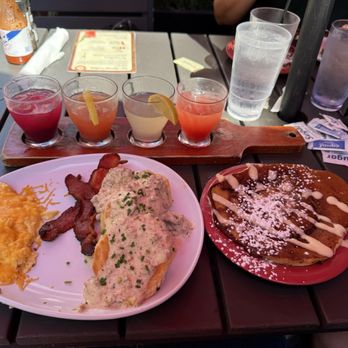 Ruby Slipper Central Business District - Biscuits and Gravy with a side of Cinnamon Pancakes - Breakfast & Brunch Near Me - New Orleans, Louisiana