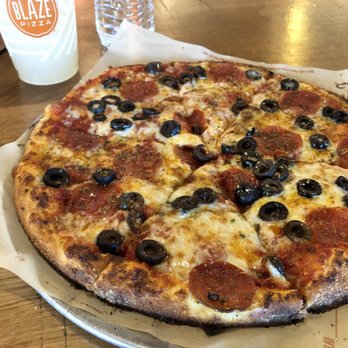 Blaze Pizza - Pepperoni & black olive ... Was okay had burnt aftertaste - Salad Near Me - Avondale, Arizona