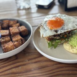 Better Half Coffee & Cocktails - Breakfast sausage and cauli tots