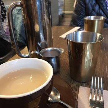 Medina Cafe - Loose leaf green tea with almond milk :) - Breakfast & Brunch Near Me - Vancouver, British Columbia