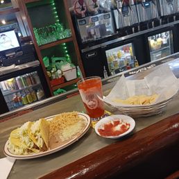 3 tacos with rice and beans with queso,chips and salsa with a watermelon Texas Margarita 3 tacos with rice and beans with queso,chips and salsa with a watermelon Texas Margarita