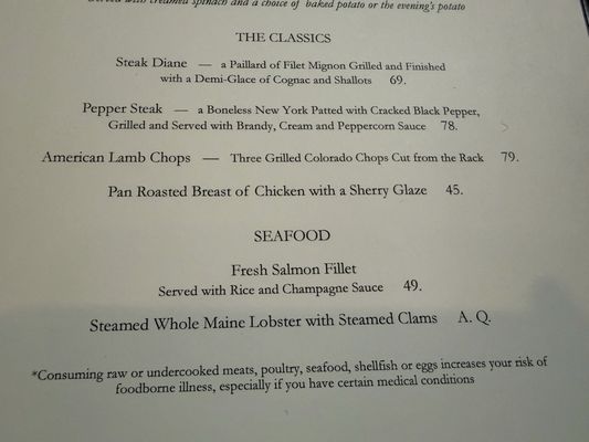 Menu photo 7 Harris' Restaurant San Francisco, CA