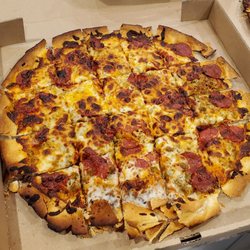 Obie's Pizza - Pepperoni and (pork) sausage pizza...