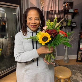 Flower Girl - Here's me with my first ever floral arrangement thanks to Sophia Billoti's patience and coaching. - Florists Near Me - Fairport, New York Flower Girl - Here's me with my first ever floral arrangement thanks to Sophia Billoti's patience and coaching. - Florists Near Me - Fairport, New York