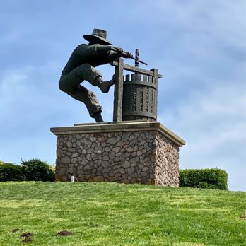 Grape Crusher Statue - 04.10.22 Napa Valley's iconic sculpture, The Grape Crusher off of Highway 29 - Landmarks & Historical Buildings Near Me - Napa, California
