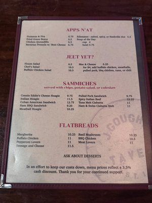 Menu photo 1 J Gough's Tavern Pittsburgh, PA Menu photo 1 J Gough's Tavern Pittsburgh, PA