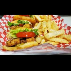 CrawBillys on the Tracks - Our Shrimp Poboy