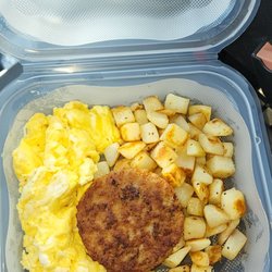 Andes Variety - Eggs sausage and homefries. Yum yum