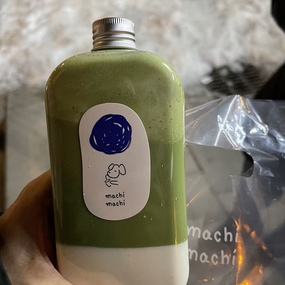 Machi Machi - Matcha latte with Panna Cotta - Bubble Tea Near Me - Montreal, Quebec