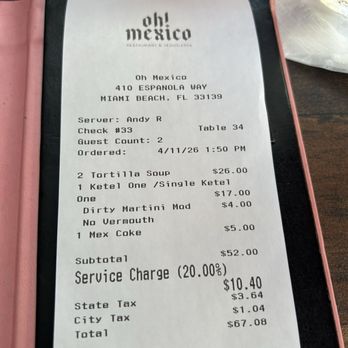 Oh! Mexico - Mexican Near Me - Miami Beach, Florida
