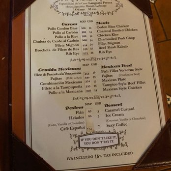 Casa Mission - Menu - Seafood Near Me - Cozumel, ROO