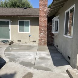 After - Chimney area with concrete After - Chimney area with concrete