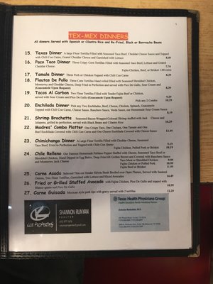 Menu photo 5 Madres Cocina Forney, TX